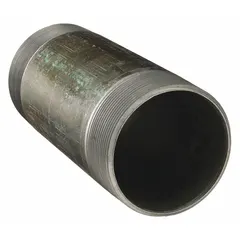 Schedule 40 welded pipe nipple with 6-inch nominal pipe size, 12-inch length, and Male NPT threads on both ends. Rated for maximum operating pressure of 300 psi at 150°F. Suitable for low-pressure water, air, and gas piping systems in industrial and commercial applications.
