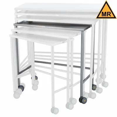 BLICKMAN Nested Table: 18 in Overall Wd, 36 in Overall Ht, 36 in Overall Lg, Stainless Steel - Fixed-Height Stainless Steel Surfaced Lab Tables
