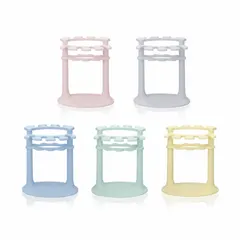 This pipette stand is designed to hold Socorex Acura Manual Single Channel Pipettes. Made of light yellow plastic, it provides a stable upright storage position for pipettes between uses. The stand measures 8 7/16 inches in overall height.