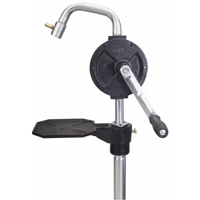 Dayton Hand Pump: Rotary Action, Pump with Spout, Cast Iron Housing, 10.67 oz per stroke - Rotary-Crank Drum Pumps