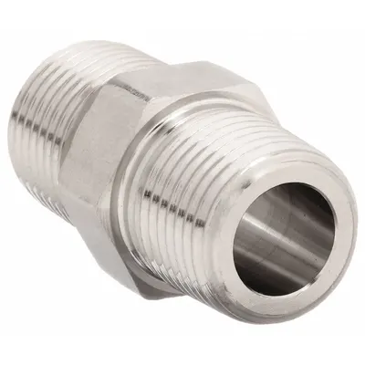 PARKER Hydraulic Hose Adapter: 1 in x 1 in Fitting Size, Male x Male, NPTF x NPTF - NPTF-to-NPTF Steel Hydraulic Hose Adapters