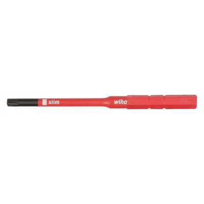 WIHA Insulated Torx Screwdriver: SlimLine, Stubby Lg, Torx Tip, T9 Tip Size - Insulated Torx Screwdrivers