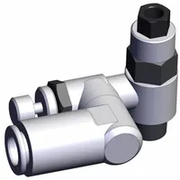 SMC Piloted Non-Return Valve: Universal Fitting, Knurled, 1/8 in Valve Body Size, Meter Out (MPN ASP330F-01-08S)