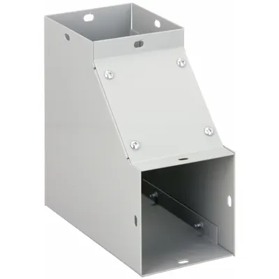 HOFFMAN Wireway 90 Degree Elbow: 4 in Wd, 4 in Ht, 16 ga Gauge, 1, Screw-On Cover - 90 Degree Elbows for Indoor Wireways