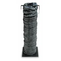 This 25 ft long vinyl polyester duct is designed for use with explosion proof blowers to ventilate confined spaces. It is black in color and meets UL-94-VO flame resistance standards. The duct is not constructed with conductive material.
