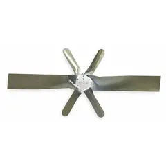 Replacement propeller for HVAC and refrigeration systems, designed to move air across condenser or evaporator coils. Compatible with Dayton models 3F519F, 4B049F, 4B051F, and 6E840F. Suitable for commercial and industrial cooling applications requiring airflow for temperature control.