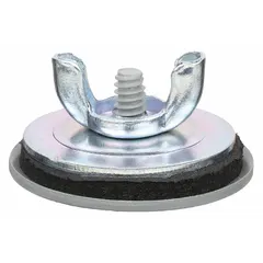 Carbon steel oiltight hole seal for sealing unused conduit openings in electrical enclosures. Painted gray finish, includes quick wing nut for fast installation. Rated NEMA 13 for protection against oil, dust, and moisture. Fits conduit holes up to 1.5 inches in diameter.