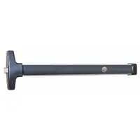 This DETEX rim-type exit device features a touchbar style and is constructed of aluminum. Designed for doors up to 36 inches wide, it is ADA compliant and provides a reliable means of egress for commercial and industrial applications