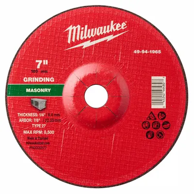 MILWAUKEE 49-94-1965 Type 27 Grinding Wheel - Grinding Wheels for Concrete & Masonry