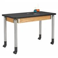 Table: 24 in Overall Wd, 39 in Overall Ht, 4 ft Overall Lg, Laminate, 500 lb Load Capacity, Oak (MPN P8101K)