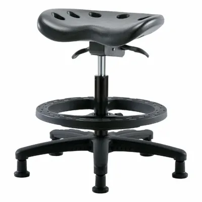 OEM Tractor Stool: Polyurethane, Ht Range 19 in to 26 1/2 in, 17 in Seat Wd - Polyurethane Lab Stools