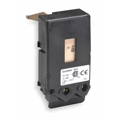 The CONDOR USA RA3H is a shunt trip relay rated for 208V AC. It is used with pressure switches to enable remote or automatic electrical disconnection in industrial control panels, pump systems, and HVAC equipment.