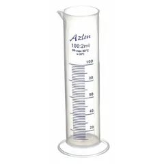 Polypropylene Graduated Cylinder, 100 mL, 3.4 fl oz, To Contain (TC), Round