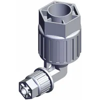 PFA compression tube fitting from the SMC LQ3 series. Compression x compression configuration for connecting 3/4 in OD tubing to 1/4 in OD tubing. Complies with RoHS_6 and RoHS_10 standards. Suitable for high-purity fluid systems requiring leak-free connections