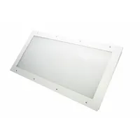 This recessed flat panel LED fixture is designed for commercial and industrial ceiling installations requiring uniform, energy-efficient lighting. It delivers 10,816 lumens at 3500K color temperature, consumes 100 W, and operates on 120 to 277V AC. The steel housing measures 2 ft wide by 2 ft long with a 2 7/8 in height, providing bright, neutral-white illumination for spaces such as offices, retail areas, warehouses, and clean rooms