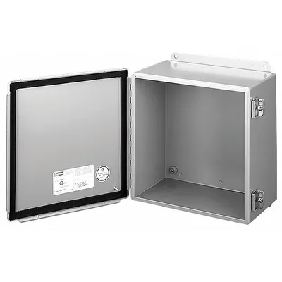 HOFFMAN Enclosure: Steel, 16 in x 14 in x 6 in, NEMA 12/13, Solid Cover, Hinged - Steel Dust-Tight Enclosures