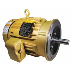 Totally enclosed fan cooled (TEFC) 3-phase AC motor with C-face mount. Rated 3 hp, 208-230/460V AC, 1755 RPM, and 8.2/4.1 A full load current. Suitable for general-purpose industrial applications such as pumps, fans, conveyors, and compressors.