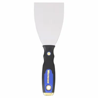 WESTWARD Putty Knife: Bld. Mat. Carbon Steel, Hdl. Mat. Plastic/Rubber/Steel - Standard Spreading Tools