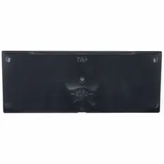 This drawer bin divider from AKRO-MILS measures 10 7/8 inches by 4 1/4 inches and is black. It is not electrostatic discharge conductive. The divider is used to subdivide drawer bins for organizing small parts, tools, or components in industrial storage systems, and is compatible with manufacturer model number 31118.