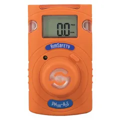 The MACURCO AimSafety PM100 is a single-gas detector for carbon monoxide, housed in an orange enclosure. It features a maintenance-free lithium battery and a PC-compatible interface. Suitable for industrial environments where continuous monitoring of CO levels is required.