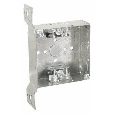 RACO Electrical Box: Steel, Steel - 4" x 4" Square Box Material & Nominal Size - Standard Electrical Boxes