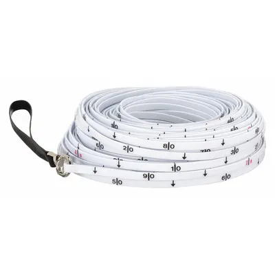 KESON Surveyors Rope: Manual, SR-50M, Metric, 50 m, 2 mm, Loop Tip, 50 m Blade Lg (Metric) - Long Measuring Ropes