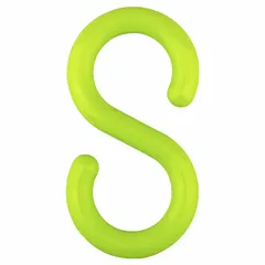 S-Hook for Plastic Chain Barrier, Green, 2 3/10 in L x 1 1/8 in W