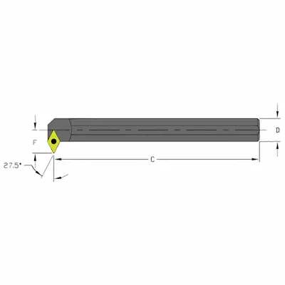 ULTRA-DEX USA Indexable Boring Bar: S12Q SDNCR3 (MPN 957-000-343) - Indexable Boring Bars
