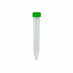 APPROVED VENDOR 15 mL Polystyrene Conical Centrifuge Tube with Green Closure, Graduated