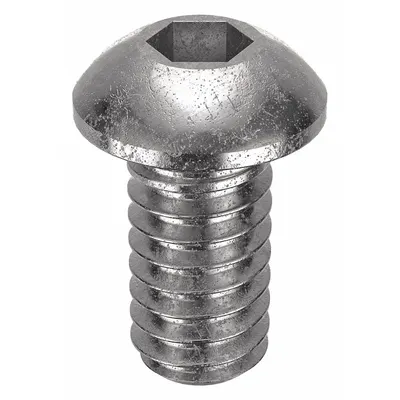FOREVERBOLT Socket Head Cap Screw: 1/4"-20 Thread Size, 1/2 in Lg, Button, NL-19, Stainless Steel - Button Head Socket Cap Screws
