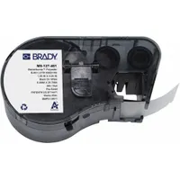 Combined Label and Ribbon Cartridge: 1/4 in x 1 3/64 in, Polyester, White (Matte) (MPN M5-127-481)