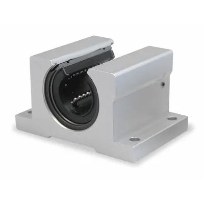 Dayton Linear Pillow Block Bearing: Single, 3/4 in Inside Dia, 7 fps Steady State Speed - Open Pillow Block Linear Ball Bearings