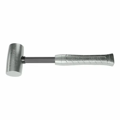AMERICAN Mallet: Aluminum/Rubber Handle, 3 1/2 lb Head Wt, 2 in Dia, 3 3/4 in Head Lg - Nickel-Aluminum-Bronze Mallets
