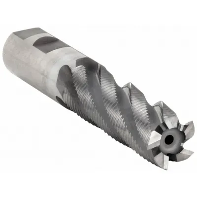 OSG Roughing End Mill: Cobalt, TiCN Coated, 6 Flute, Fine Pitch, 1-1/4" Mill Dia - General Purpose Cobalt Roughing End Mills
