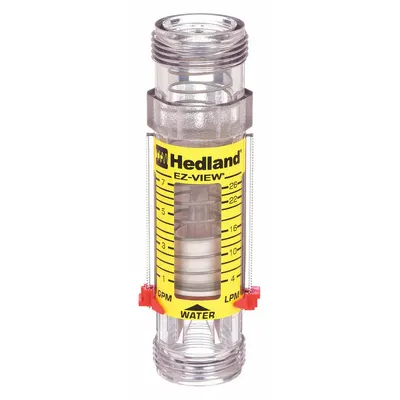 HEDLAND Mechanical Flowmeter: Flow Meter, Scale, Variable Area, Inline, Universal - Inline Flowmeters for Water