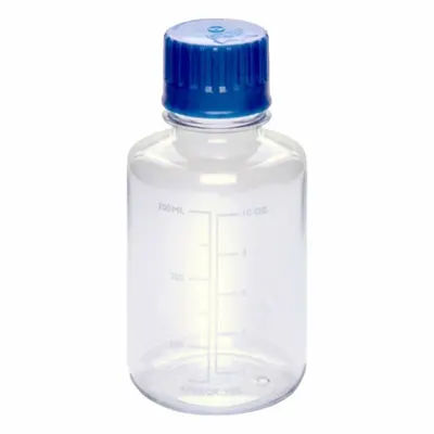 OEM Media Bottle: Polycarbonate, 10.14 fl oz Capacity - oz, 300 mL Capacity - mL - Plastic Lab Media Bottles