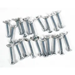 APPROVED VENDOR Bolt and Nut Kit, 1/4", 20 Pack, TT11C547BNG