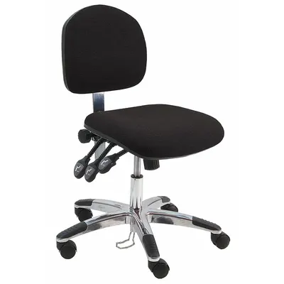 BENCHPRO Ergonomic Chair: Fabric, Armless, Ht Range 17 in to 22 in, 19 in Seat Wd - Fabric Lab Chairs