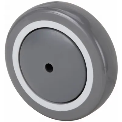 OEM Caster Wheel: 5 in Wheel Dia - Polyurethane Tread on Plastic Core Wheels