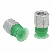 SCHMALZ Vacuum Pad Assembly: Flat, G1/8 in Vacuum Port, 16 mm Pad Dia, Food Grade Silicone Rubber (MPN 10.01.01.14251)