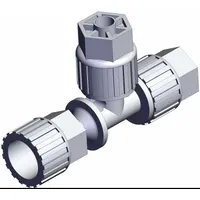 This PFA compression tube fitting from the SMC LQ3 series is designed for high-purity fluid systems. It accommodates 1/4 in OD tubing and complies with RoHS6 and RoHS10 standards. Typical applications include semiconductor manufacturing, chemical processing, and pharmaceutical industries where purity and corrosion resistance are critical