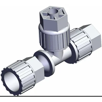 SMC LQ3T2A-SR PFA Compression Tube Fitting, 1/4 in OD x 1/4 in OD x 1/4 in OD - PFA Compression Tube Fittings