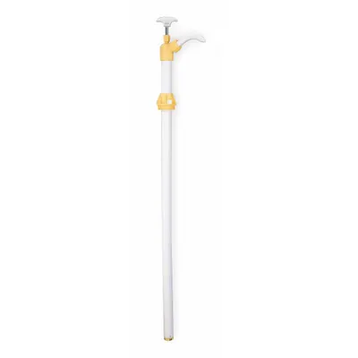Dayton Hand Pump: Piston Action, Pump with Spout, Polypropylene Housing, 14 oz per stroke - Down-Stroke Drum Pumps