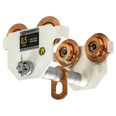 OZ LIFTING PRODUCTS Spark Resistant Push Trolley for Hoists, OZSR05PBT - Spark Resistant Push Trolleys for Hoists