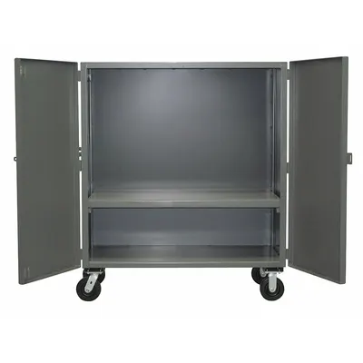 JAMCO Security Cart: 3,000 lb, 48 in L x 36 in W Self, 54 in L x 40 in W x 57 in H Overall Dim - Solid-Sided Metal Security Carts