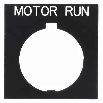 EATON Legend Plate: 30 mm Panel Mounting Size, Rectangular - Push-Button Rings & Plates