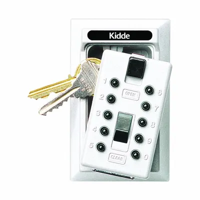 KIDDE Lock Box: Mechanical Combo Lock, 5 Key Capacity, 4 1/8 in Outside Ht - Surface-Mount Lockboxes