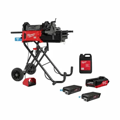 MILWAUKEE Pipe Threading Machine: MX FUEL, For 1/8 in to 2 in Pipe, Hammer Type Chuck - Cordless Portable Pipe Threading Machines