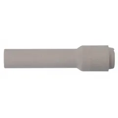 Standard MIG welding nozzle, Lava material, No. 5 size, X-Long length. Sold in a 10-pack. Directs shielding gas and protects contact tip from spatter. Suitable for industrial fabrication and repair requiring extended reach.