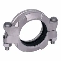 Clamp Coupling: 316 Stainless Steel, 12 in x 12 in, 18 53/64 in Lg, EPDM, 750 psi, Bolted (MPN 0390065320)